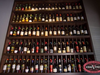 Wine selection of Coal Vines in Austin, TX.