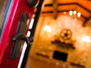 A door at the Inn at Wild Rose Hall